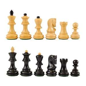  Zagreb Wood Chess Pieces with 2 1/2 King   Ebonized Toys 