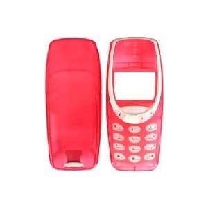   Transparent Red Faceplate For Nokia 3395, 3390, 3310