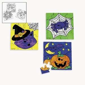 Color Your Own Halloween Friends Mini Puzzles   Craft Kits & Projects 