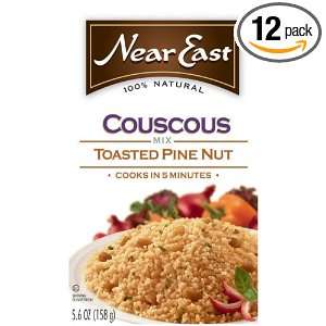 Near East Toasted Pine Nut Couscous Mix, 5.6 Ounce Boxes (Pack of 12 