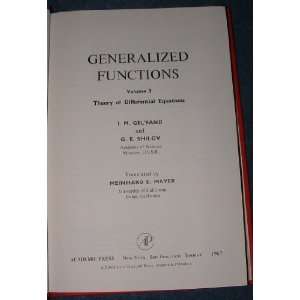 Generalized Functions Volume 3 Theory of Differential Equations I.M 