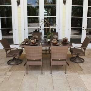  Grenada Patio Slatted Table Outdoor Dining Set By 