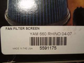 Yamaha 660 Rhino Fan Filter Screen $48  