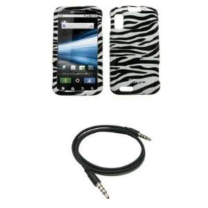 EMPIRE Black and White Zebra Stripes Design Hard Case Cover + 3.5mm 