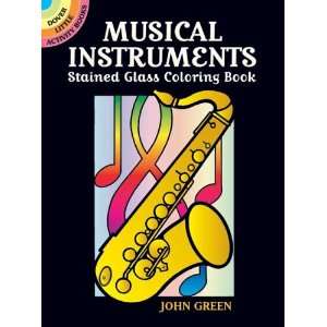 Musical Instruments Stained Glass Coloring Book (Dover Stained Glass 