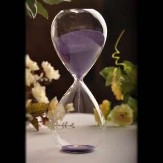 Beautiful Clear Glass Hourglass Sandglass 30 Minutes H1  