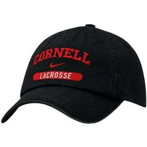   Nike Cornell Big Red Black Lacrosse Adjustable Hat