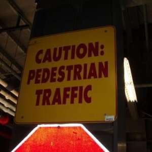 Caution Pedestrian Traffic Sign From Giants Stadium 