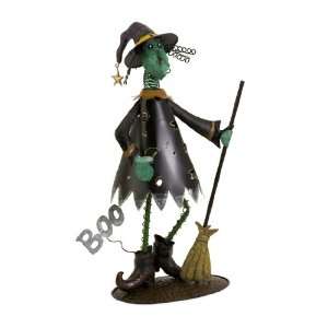   Green Iron Wicked Witch and Broom Halloween Figure 21
