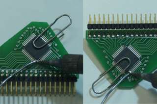 solder one or couple pins on the oppositeside of the chip. No need 