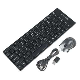 Ultra Thin 2.4G Wireless Keyboard Mouse + USB Receiver  