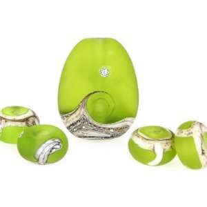   Green Artisan Lampwork Beads Set by Cindy Craig Arts, Crafts & Sewing