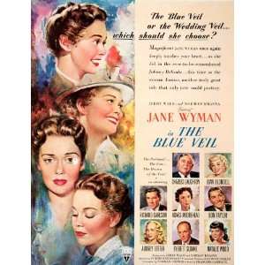 1951 Ad Blue Veil RKO Radio Pictures Cast Jane Wyman Jerry Wald Norman 