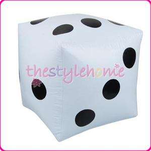 White JUMBO Inflatable DICE Pool Toy PARTY Favor/DECOR  
