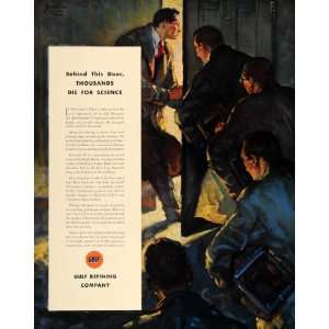  1936 Ad Gulf Refining Oil Products Petroleum Scientists 