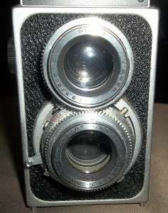   Super Ricohflex Large Format TLR Film Camera and Leather Case  