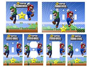Super Mario Brothers Bros Light Switch Cover, Outlets, Rocker, Double 