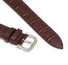   Leather Men Watch Band Strap CROCO Brown Fits CARTIER Watch w 2 Bars