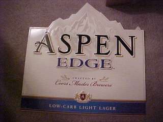 ASPEN EDGE BEER COORS MASTER BREWERS TIN SIGN  