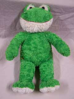 Build A Bear Plush Green Frog 18 Tall Happy Face Soft  