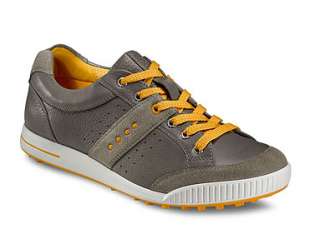 Ecco Mens Golf Street Premiere Shoes 039184 57211 Grey/Fanta Leather 