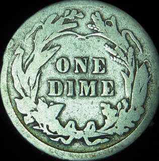 1913 P Good Details Cleaned Barber Dime     