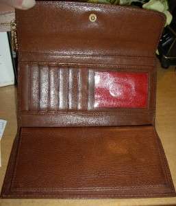   & Bourke Florentine Leather Checkbook Organizer Wallet Purse  