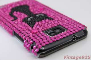 Pink Black Cat Samsung Galaxy S 2 II i9100 BLING Case $  