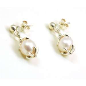  925 Silver Pearl Drop Earrings Jewelry