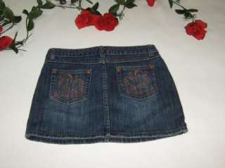 OLD NAVY Disttress Rhinestone Girls Jean Skirt Size 14  