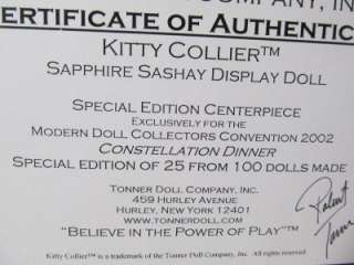   COLLIER SAPPHIRE SASHAY DISPLAY DOLL RARE 2002 MDCC NRFB.  