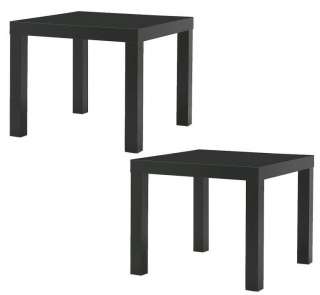 Set of 2 IKEA Lack Side Tables Black color secure ship  
