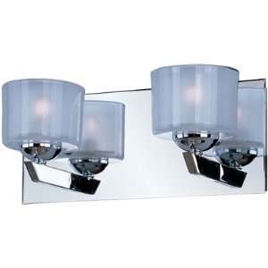 Vortex Collection 2 Light 12 Polished Chrome Bathroom Vanity Fixture 