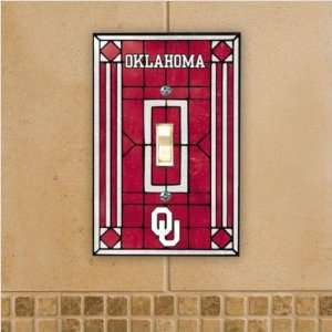  Memory Company Oklahoma Sooners Glass Switch Plate Cover 