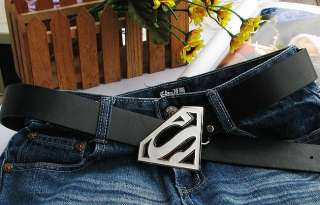 Superman logo fashion Metal Buckle leather Belt BSU7B  