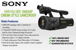 New Sony HVR V1U HDV Cinema Style Camcorder + Pro Kit 027242703315 