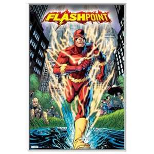  The Flash Superhero Framed Poster   Quality Silver Metal 