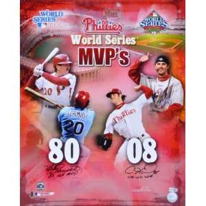 Cole Hamels and Mike Schmidt Philadelphia Phillies Autographed 16x20 