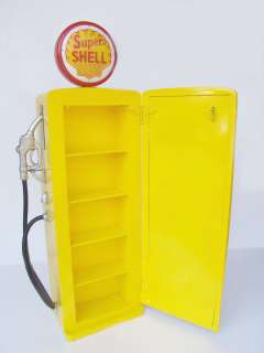 Shell Yellow Gas Pump Cabinet 5FT  