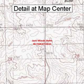  USGS Topographic Quadrangle Map   Jack Woods Butte 