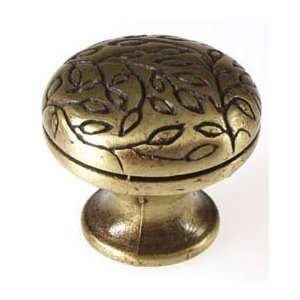  Knob   Vine Knob in Antique Brass
