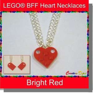 LEGO® Best Friends Forever Heart Necklaces BFF Divisible 2 Part 