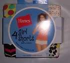 Hanes womens 3pk BOY SHORTS cotton ET49AS size 5  
