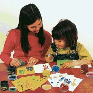   Toys Zoo Stamps & Finger Paints Set 