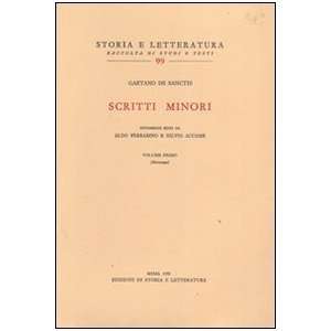  Scritti minori vol. 1 (9788884988591) Gaetano De Sanctis 