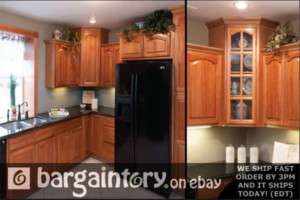 Beautiful 5ft cathedral hickory kitchen RTA cabinets  