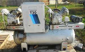   Ingersoll Rand T30 Air Compressor 3 Phase Electric Motor Baldor  