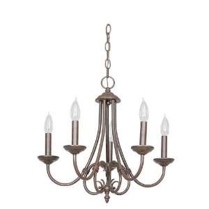  17 1/4 5 Light Madrid Candle Chandelier   Rubbed Bronze 