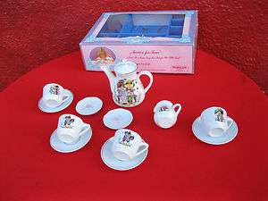   Vintage Kahla Porcelain Toy Tea Set Roehler Germany Teapot Cup Saucer