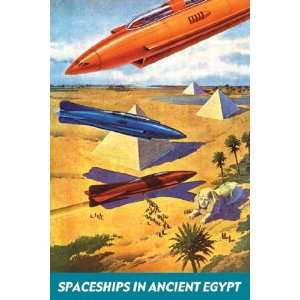 Spaceships in Ancient Egypt by Unknown 12x18  Kitchen 